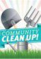 Shovel and fork for clean-up event