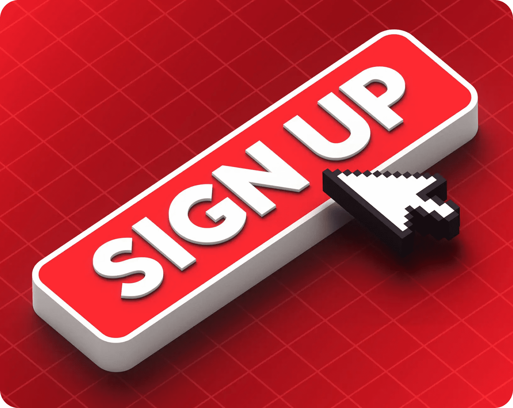 Clickable sign-up button icon